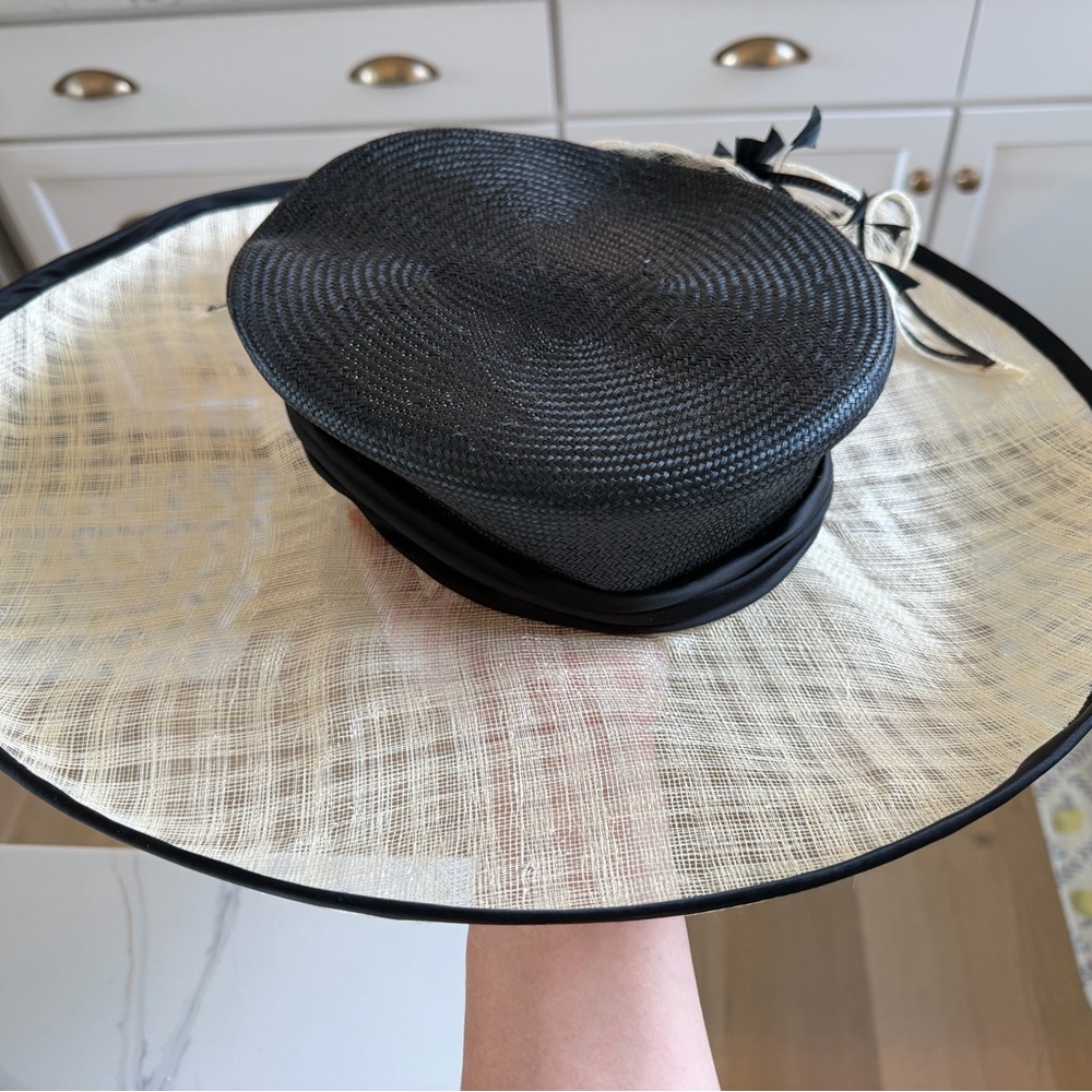 Marni/Neiman Marcus Off-white/ Black fancy hat - Picture 5 of 8